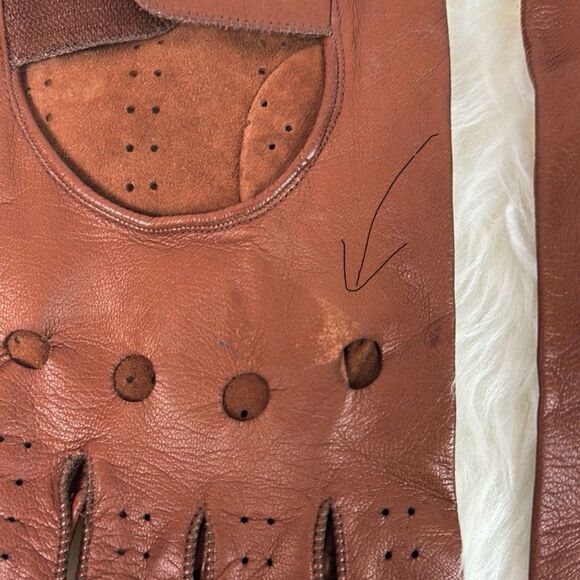 Sermoneta Gloves Italy Driving Gloves Cognac Brown Soft Leather Men’s 9 1/2 - Picture 11 of 11